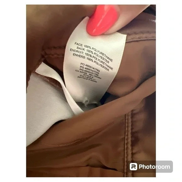 Aritzia Babatón Command Cropped Vegan Leather Pants size 8 - Picture 4 of 6